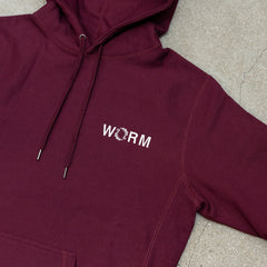 WORM Logo Hoodie Maroon