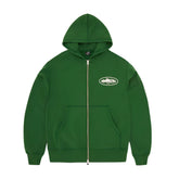 Corteiz Island Puff Print Zip Hoodie Green