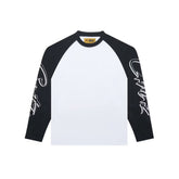 Corteiz Allstarz Raglan LS Tee (White & Black)