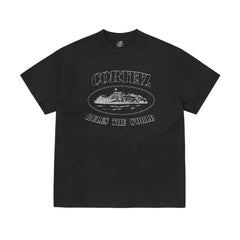 Corteiz Reflective Alcatraz Tee Triple Black