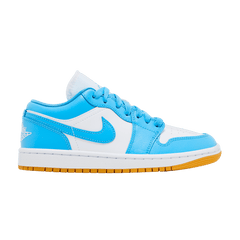 Air Jordan 1 Low White Gum Light Brown Dark Powder Blue (Women's)