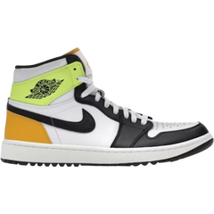 Air Jordan 1 Retro High G White University Gold Volt Black