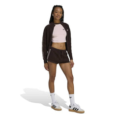 adidas Womens Kitted Crochet Track Top - Aurora Coffee