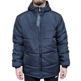 Henleys Classic Logo Hooded Puffer Jacket - Black