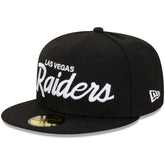 New Era 59FIFTY Script Fitted Cap Las Vegas Raiders - Black / White