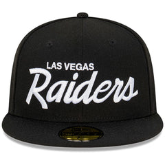 New Era 59FIFTY Script Fitted Cap Las Vegas Raiders - Black / White