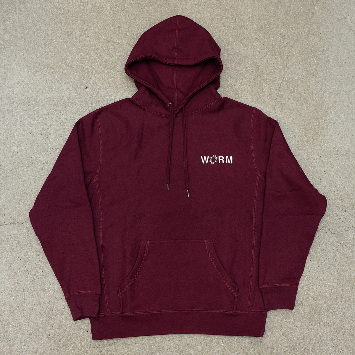 WORM Logo Hoodie Maroon