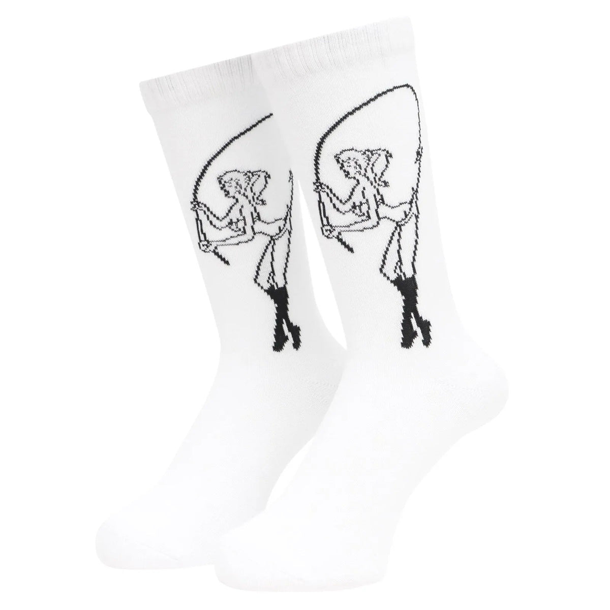 Whimsy FISHING GIRL SOCKS WHITE