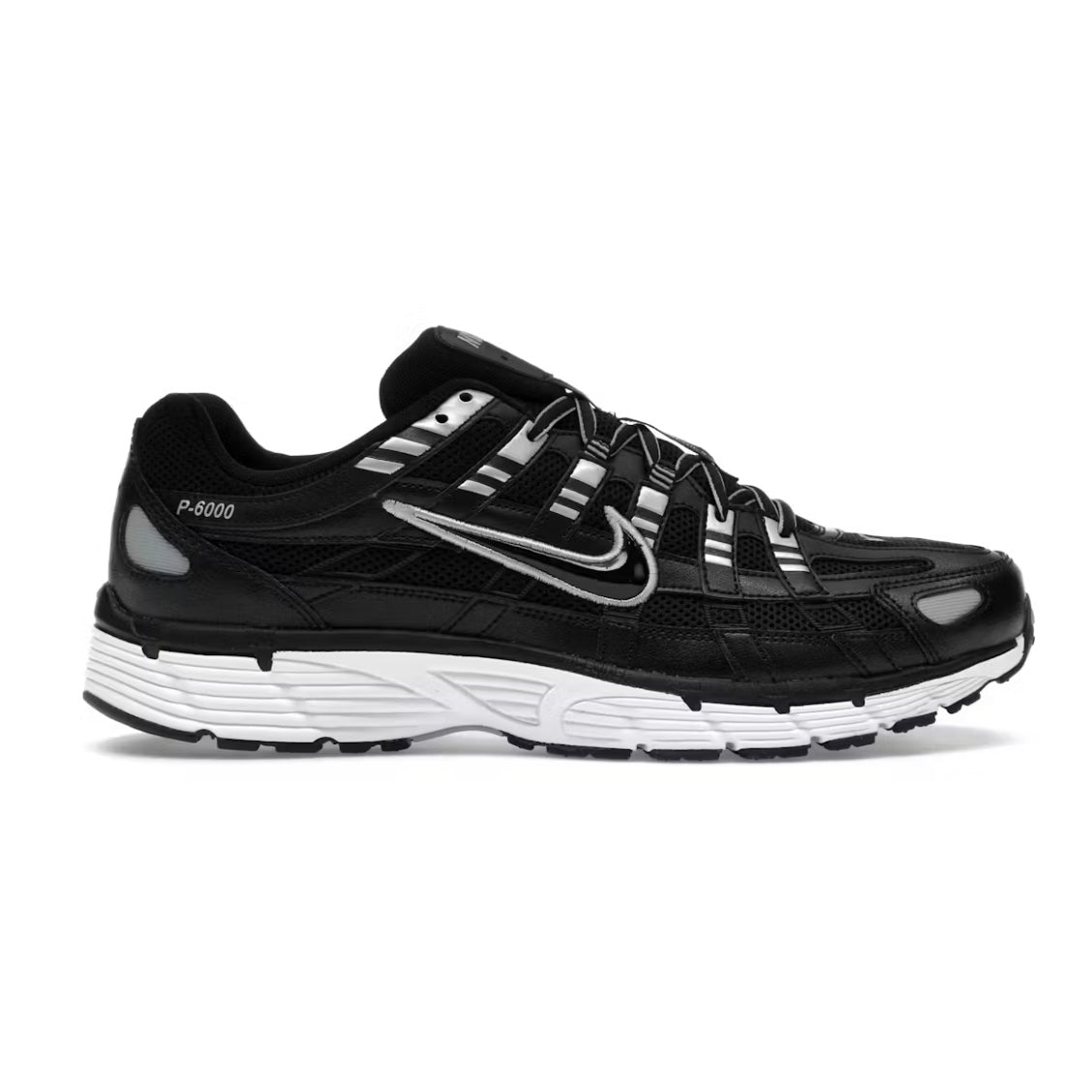 Nike P-6000 Black White Metallic Silver