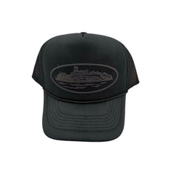 Corteiz Alcatraz Trucker Hat Triple Black