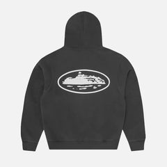 Corteiz Island Puff Print Zip Hoodie Black