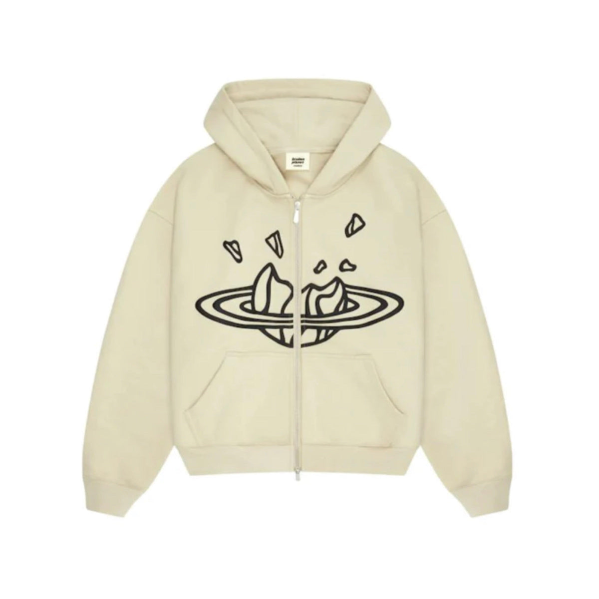 Broken Planet Bone White Zip Up Hoodie