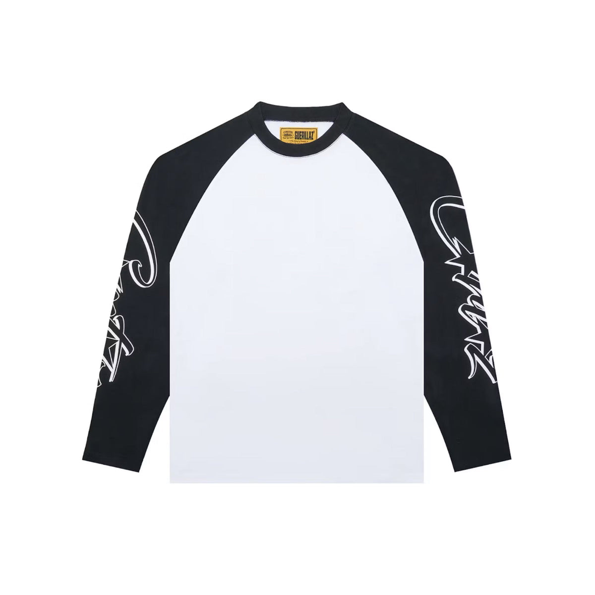 Corteiz Allstarz Raglan LS Tee (White & Black)