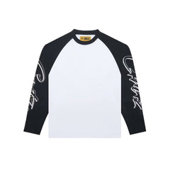 Corteiz Allstarz Raglan LS Tee (White & Black)