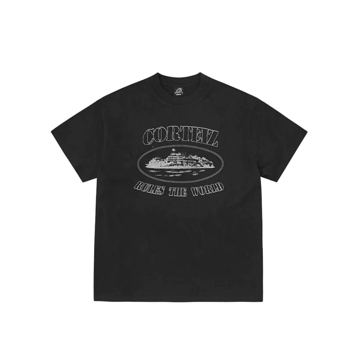 Corteiz Reflective Alcatraz Tee Black