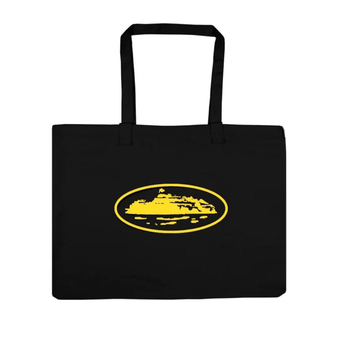 Corteiz Alcatraz Tote Bag Black Yellow