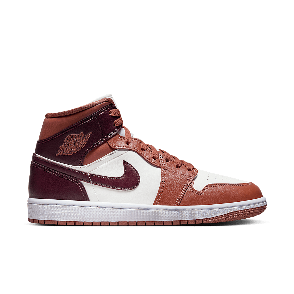 Air Jordan 1 Mid Dusty Peach Night Maroon (Women's)