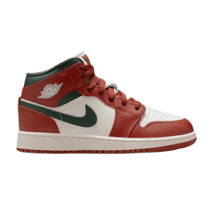 Air Jordan Jordan 1 Mid Redstone Midnight Green (GS)