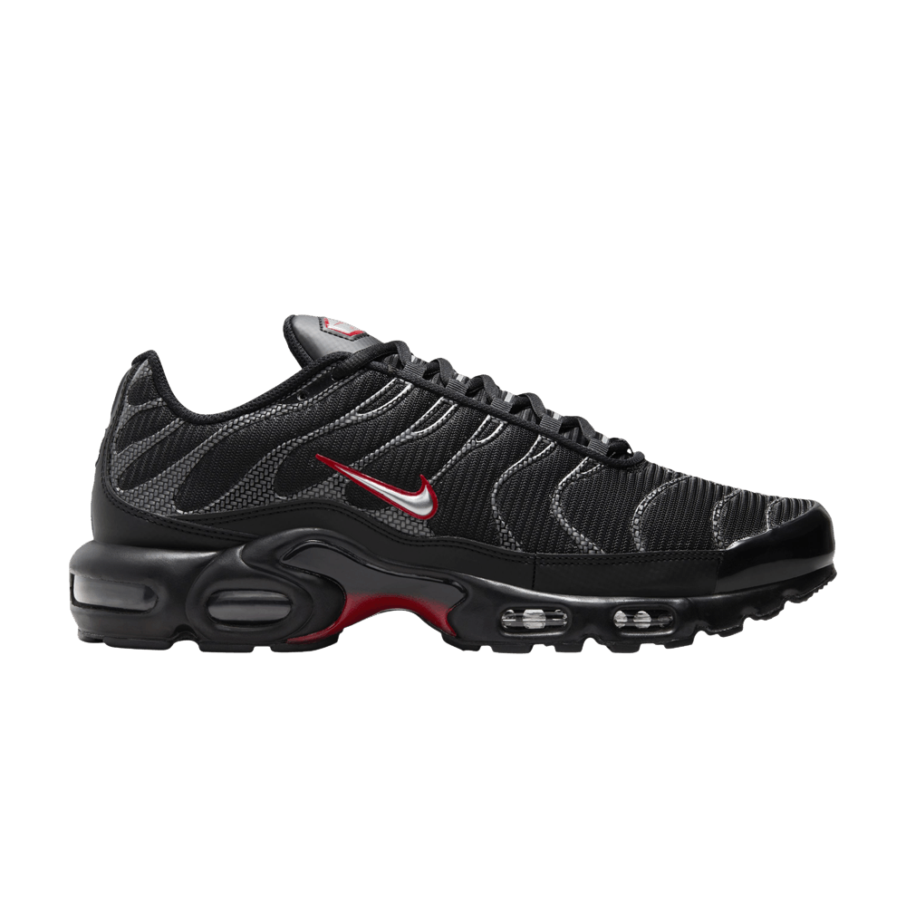 Air Max Plus Black University Red Metallic Silver