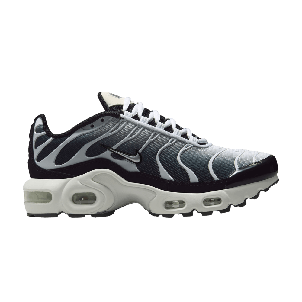 Air Max Plus Black White Sail Metallic Cool Grey (GS)