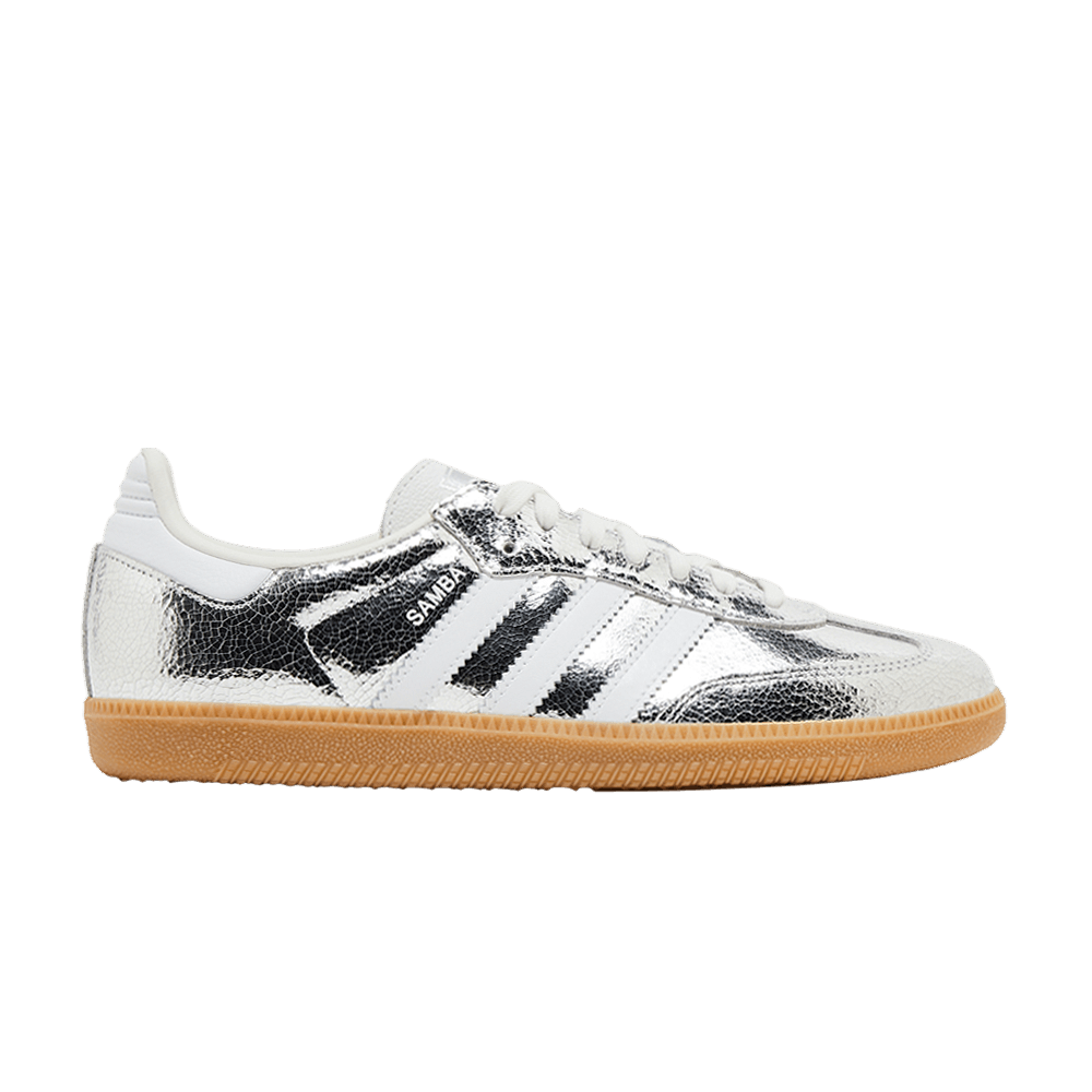 Samba OG Silver Metallic Cracked Leather (Women's)