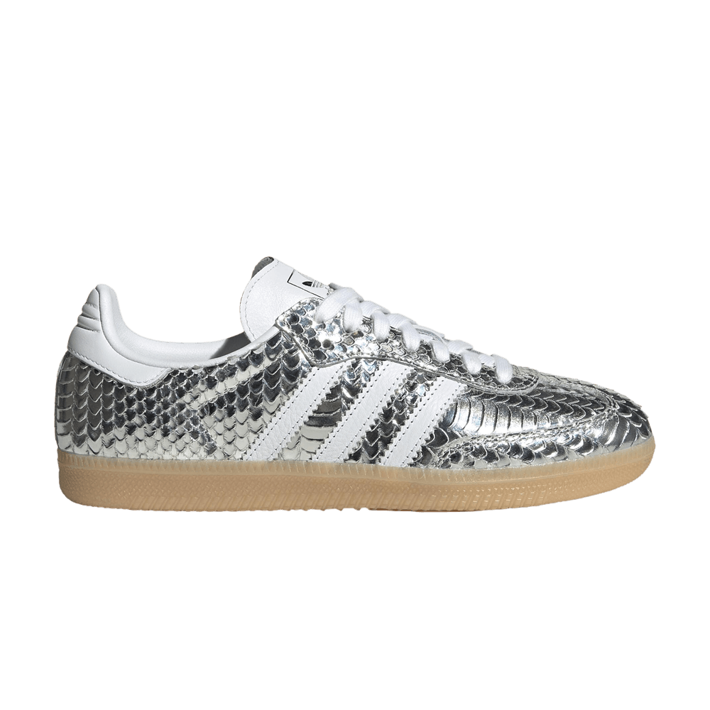Samba Patent Snakeskin Silver Metallic (Women's)
