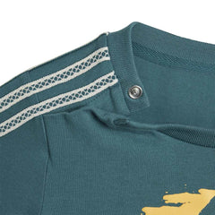 adidas Originals Summer Glow Tee and Short Set - Green / White