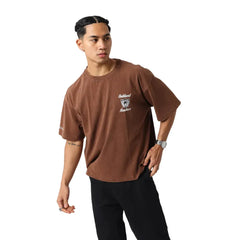 Mitchell & Ness Beast Mode West Coast Boxy Tee Oakland Raiders - Chocolate Brown