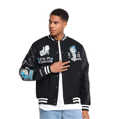 Mitchell & Ness Los Angeles Lakers City of Champions Jacket - Solid Black