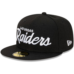 New Era 59FIFTY Script Fitted Cap Las Vegas Raiders  - Black / White