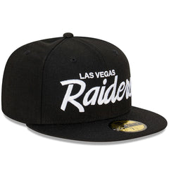 New Era 59FIFTY Script Fitted Cap Las Vegas Raiders  - Black / White